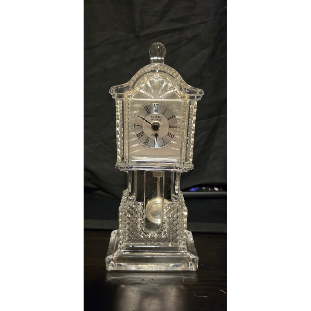 Crystal Legends by Godinger Lead Crystal Miniature Grandfather Clock Quartz